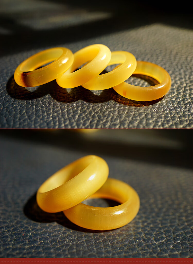 宾昔 天然牦牛角小戒指 男女士情侣戒尾戒 西藏小清新文玩牛角指环