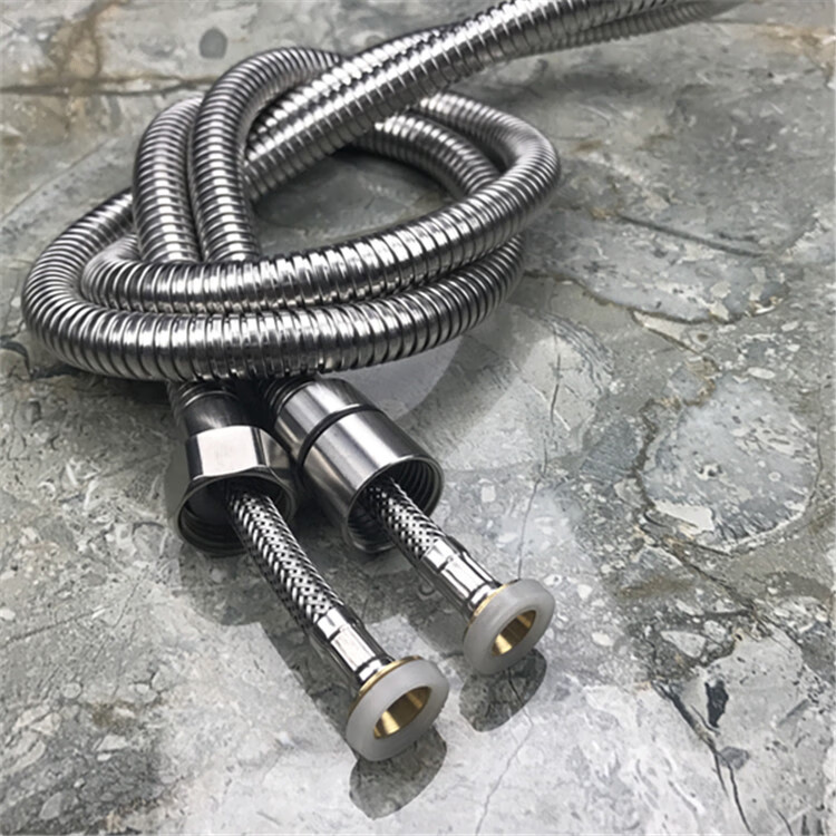 奢泽正弹簧管浴室家用水管152米淋浴花洒进水软管15米高弹性管铜头