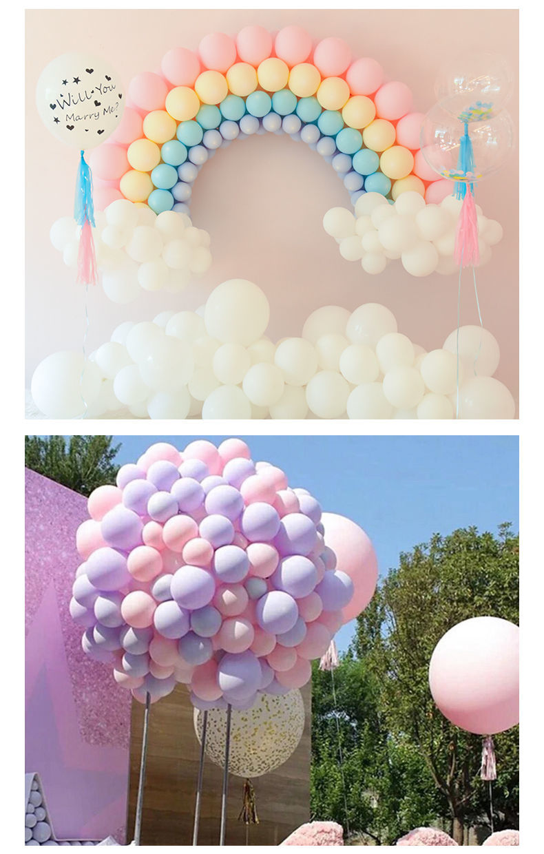 节日气球装饰生日装饰场景布置爱心气球心形马卡龙气球批发儿童摆地摊