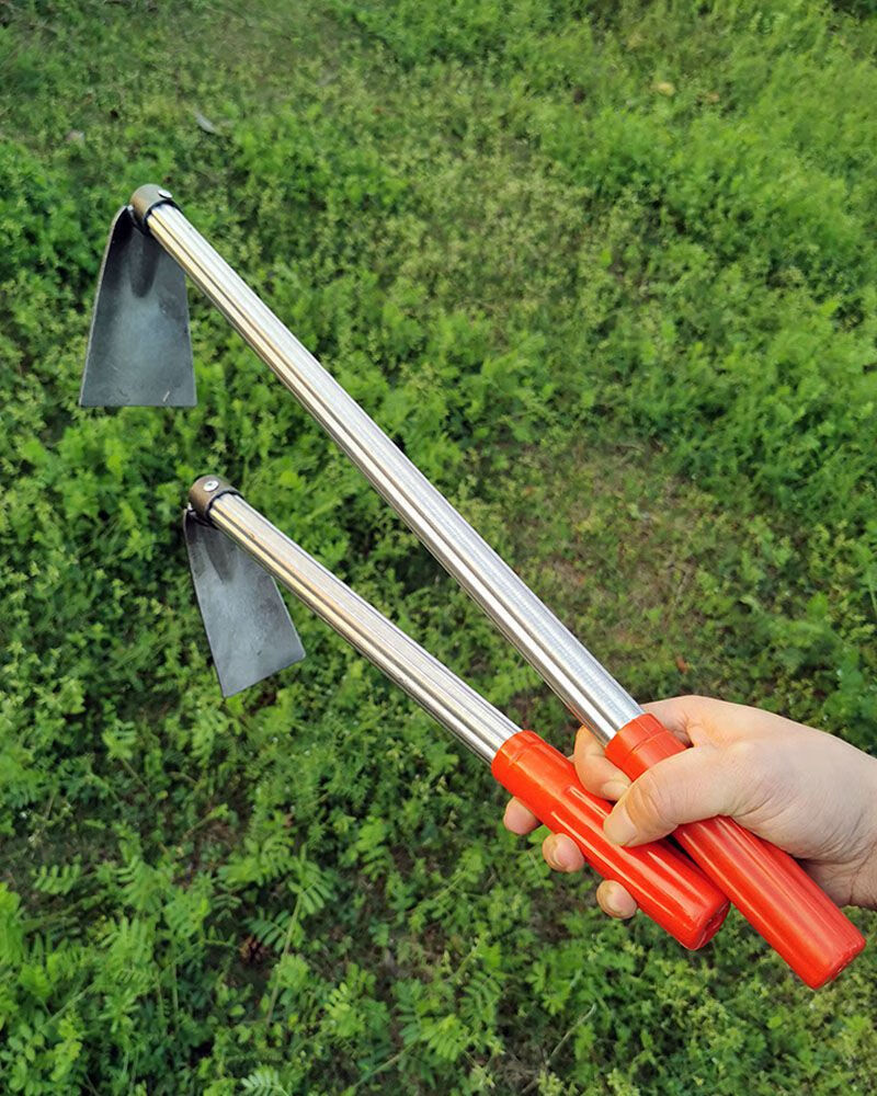 小型锄头挖地专用神器家用户外农用农具园艺工具锻打除草种菜种花木柄