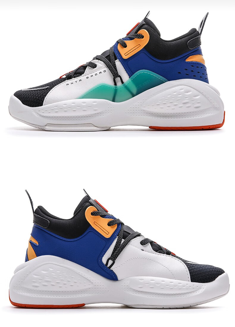 安踏霸道男鞋官网旗舰板鞋2020冬季新款休闲鞋运动鞋男 -1黑/象牙白/