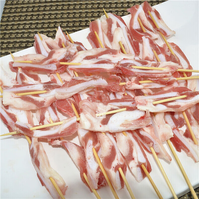 冷冻猪脆骨串月亮骨猪软骨头串烧烤食材脆骨猪肉串月牙骨40串/包猪