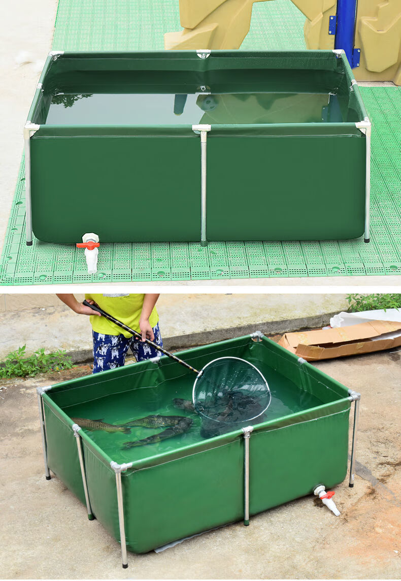 养鱼箱大型鱼缸家用帆布养鱼池箱阳台移动水族箱户外水产养殖折叠蓄