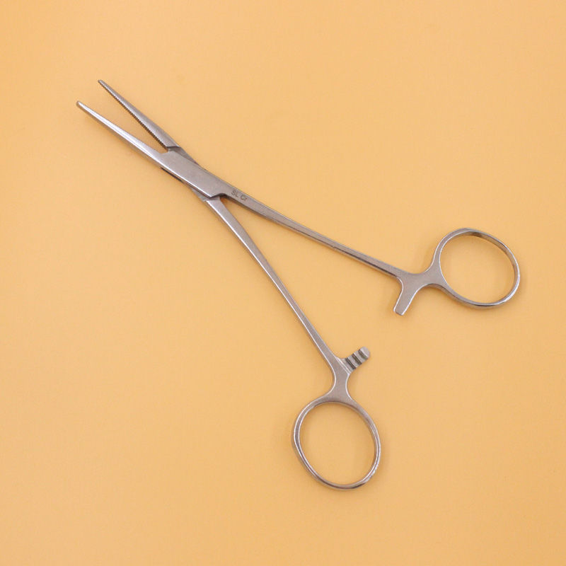 不锈钢止血钳医用血管钳宠物拔毛钳弯头拔火罐手术钳器械直头125cm
