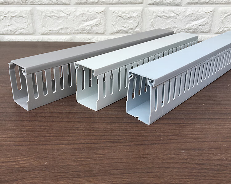 卡线槽明装 pvc阻燃u型工业塑料线槽电箱控制电柜走线网线行配卡布线