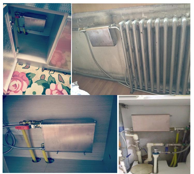 定制家用板式换热器过水热暖气片即热式地暖热交换器不锈钢可洗澡120