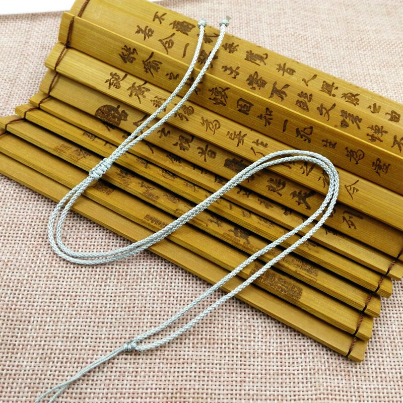 芙蕖 平结双推项链绳 手工编织 民族翡翠玉石玉器玉坠吊坠玉佩挂绳子