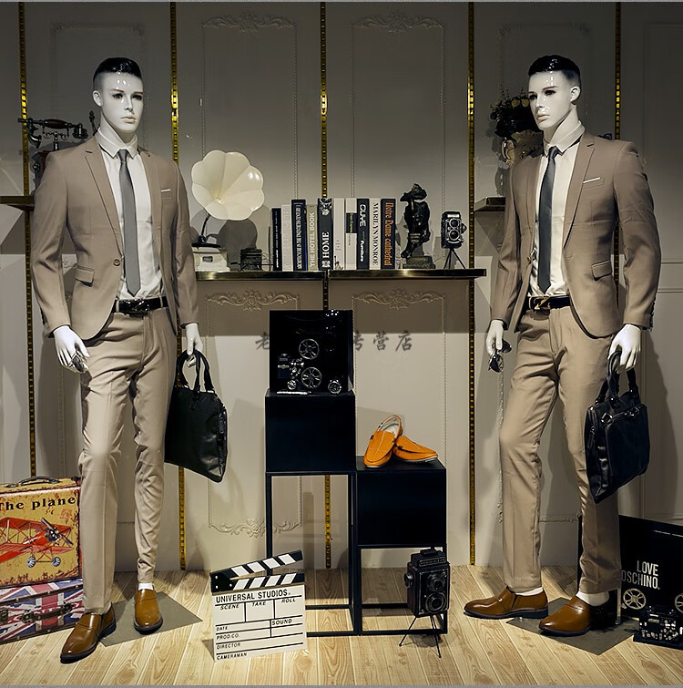 靓仔男装模特道具全身服装店婚纱橱窗展示西装假人体模特道具男生活日