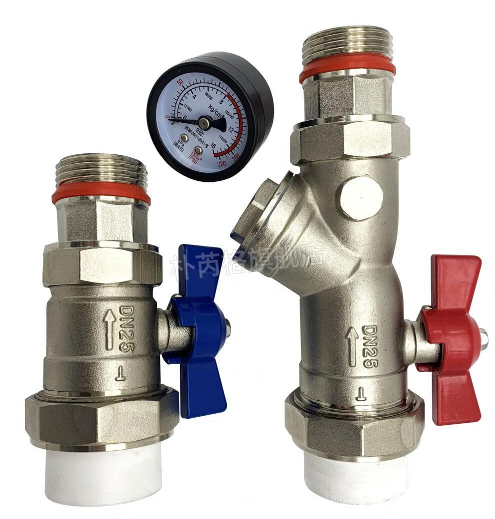 日丰分水器球阀上海日丰地暖分水器套铜一体家用大流量暖气分集水器