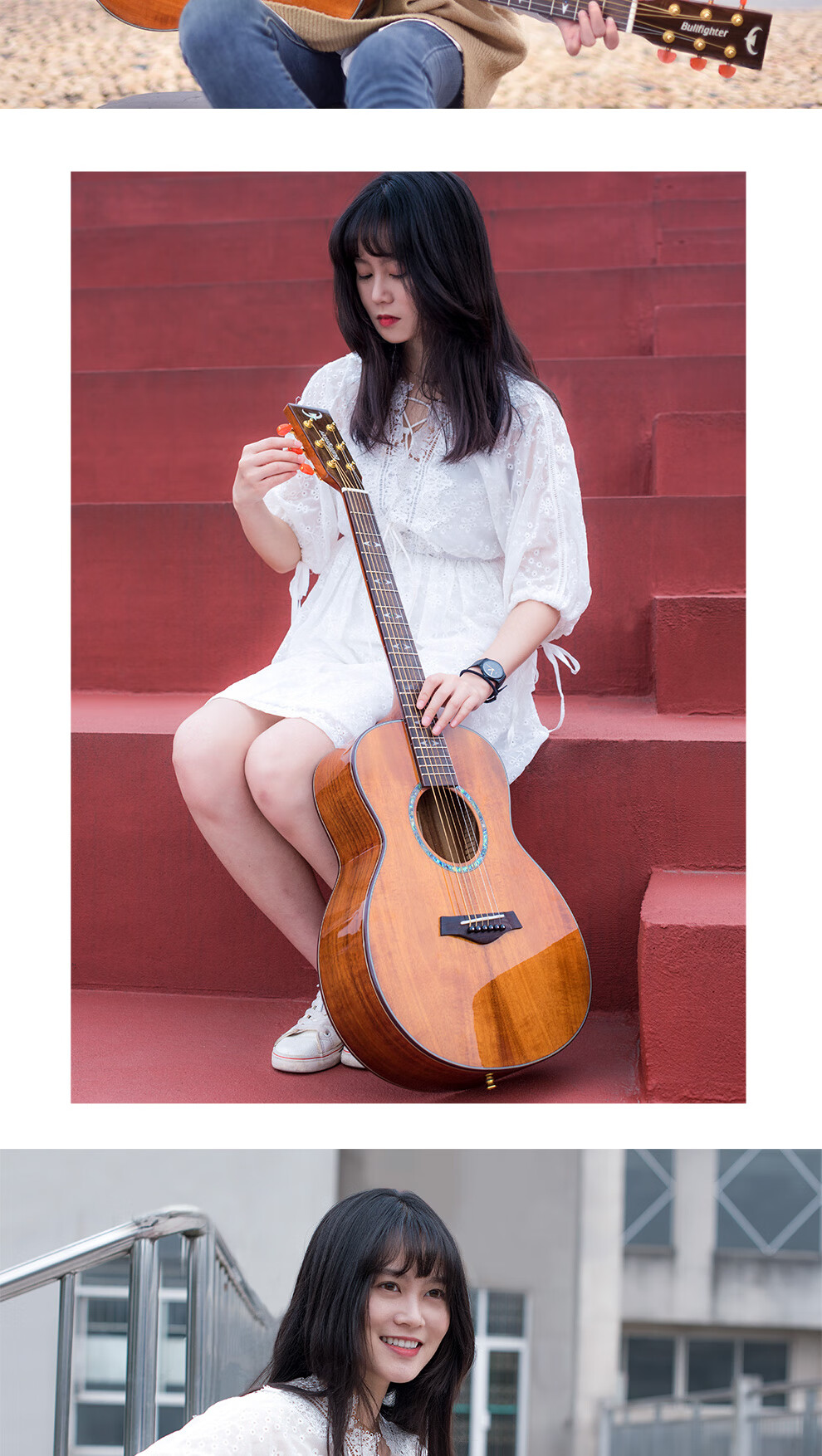 斗牛士民谣旅行吉他3641寸单板儿童初学者入门直播电箱木吉他面单吉它