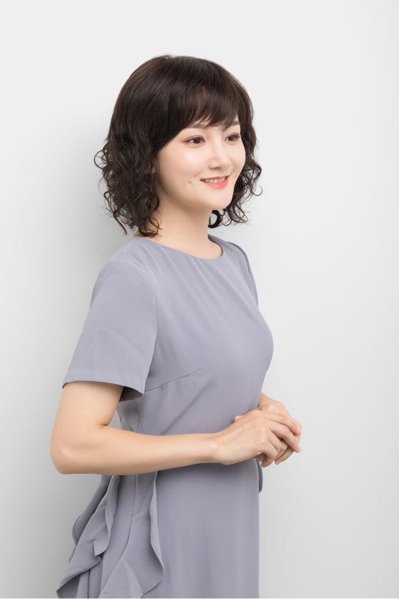 佰丝堂假发女长发中老年妈妈中长卷发全头套羊毛卷全真发发套真人发丝