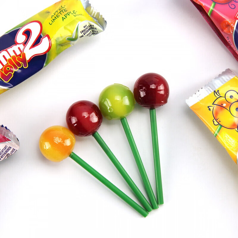 二宝糖nimm2棒棒糖20支德国进口水果网红零食儿童宝宝80g5袋共40支