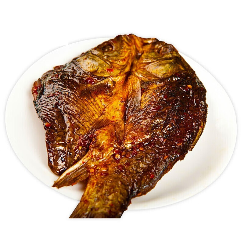 杨矮子酱板鱼湖南特产手撕鲫鱼 变态辣酱辣鱼整条118g