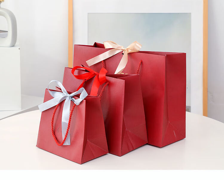 hkpz礼品袋婚礼喜糖袋子中国风纸袋结婚糖盒包装手提回礼袋078金色