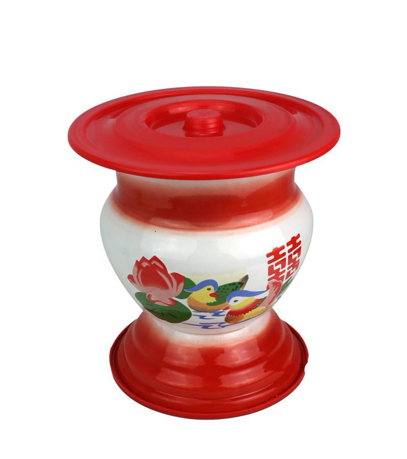 痰盂成人搪瓷罐加厚23cm高脚搪瓷痰盂.儿童座便器 儿童小马桶 带防滑