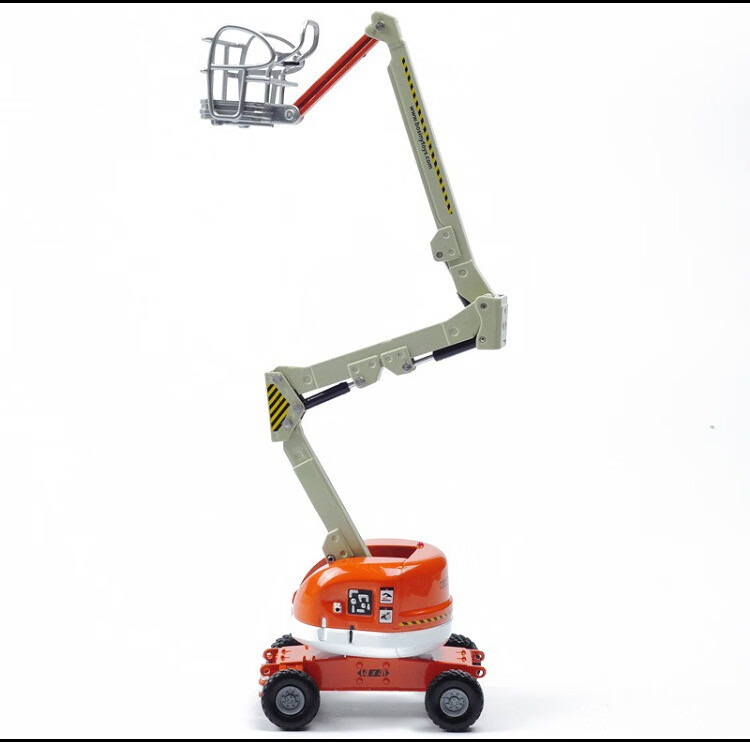 凯迪威1:87合金登高作业车模型仿真工程车玩具 橙色-独立装