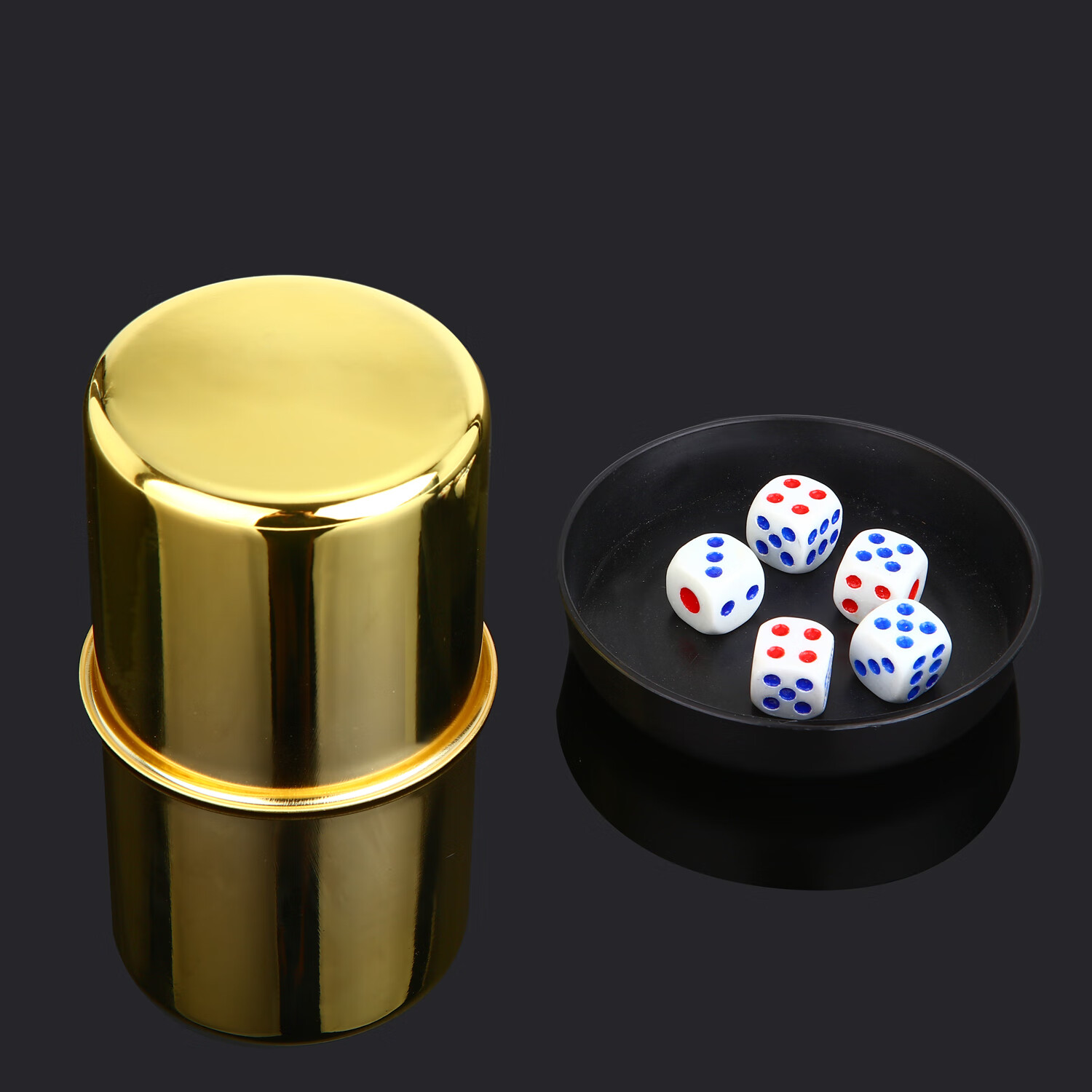 竹木筛盅筛筒ktv骰盅酒吧用品摇色子筒色子骰子摇盅甩盅色盅色子50粒