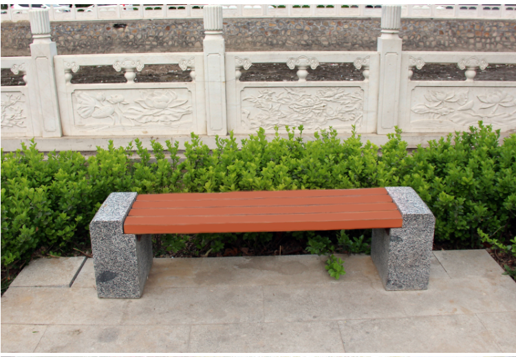 户外庭院园林长条防腐木石凳休闲石头凳长石椅石板凳石雕公园石凳款式