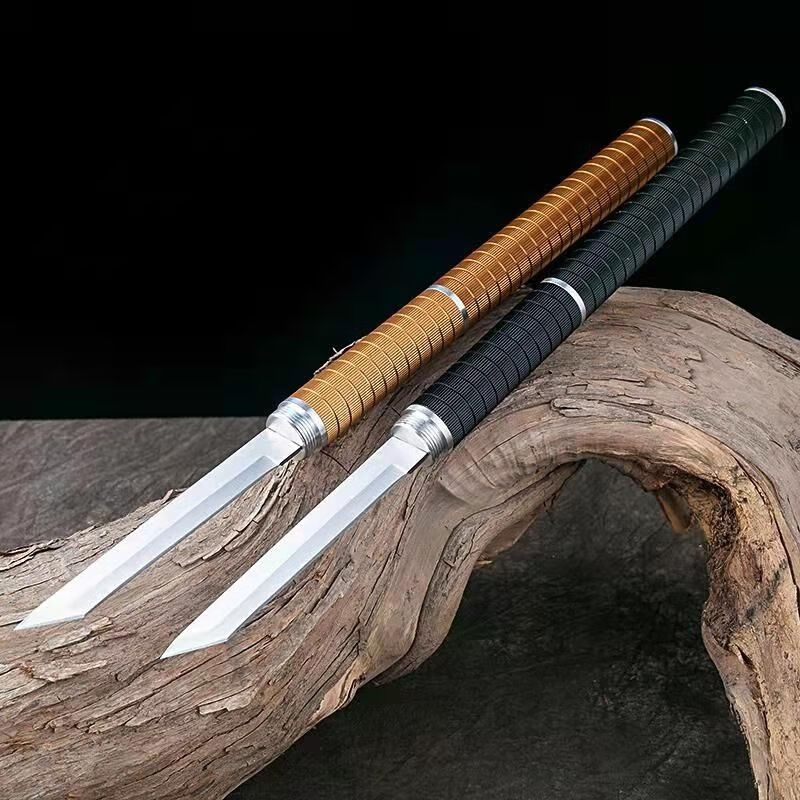 sichler 虎 棍刀一体防爆瑞士长款户外防身刀合法防身棍中刀 黑色