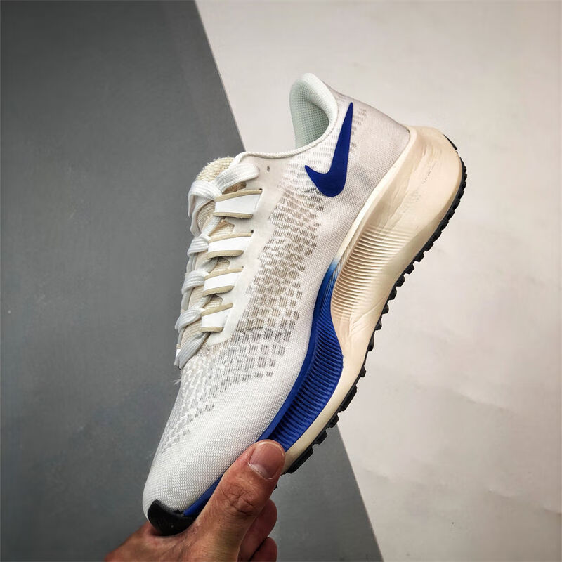 飞马37代air zoom pegasus37登月白蓝大钩透气软底防滑跑nike耐·克