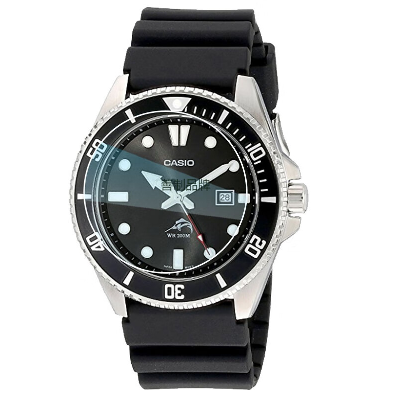 善制适用于卡西欧剑鱼手表mtpvd01钢化膜mdv106保护膜软膜贴膜后盖膜