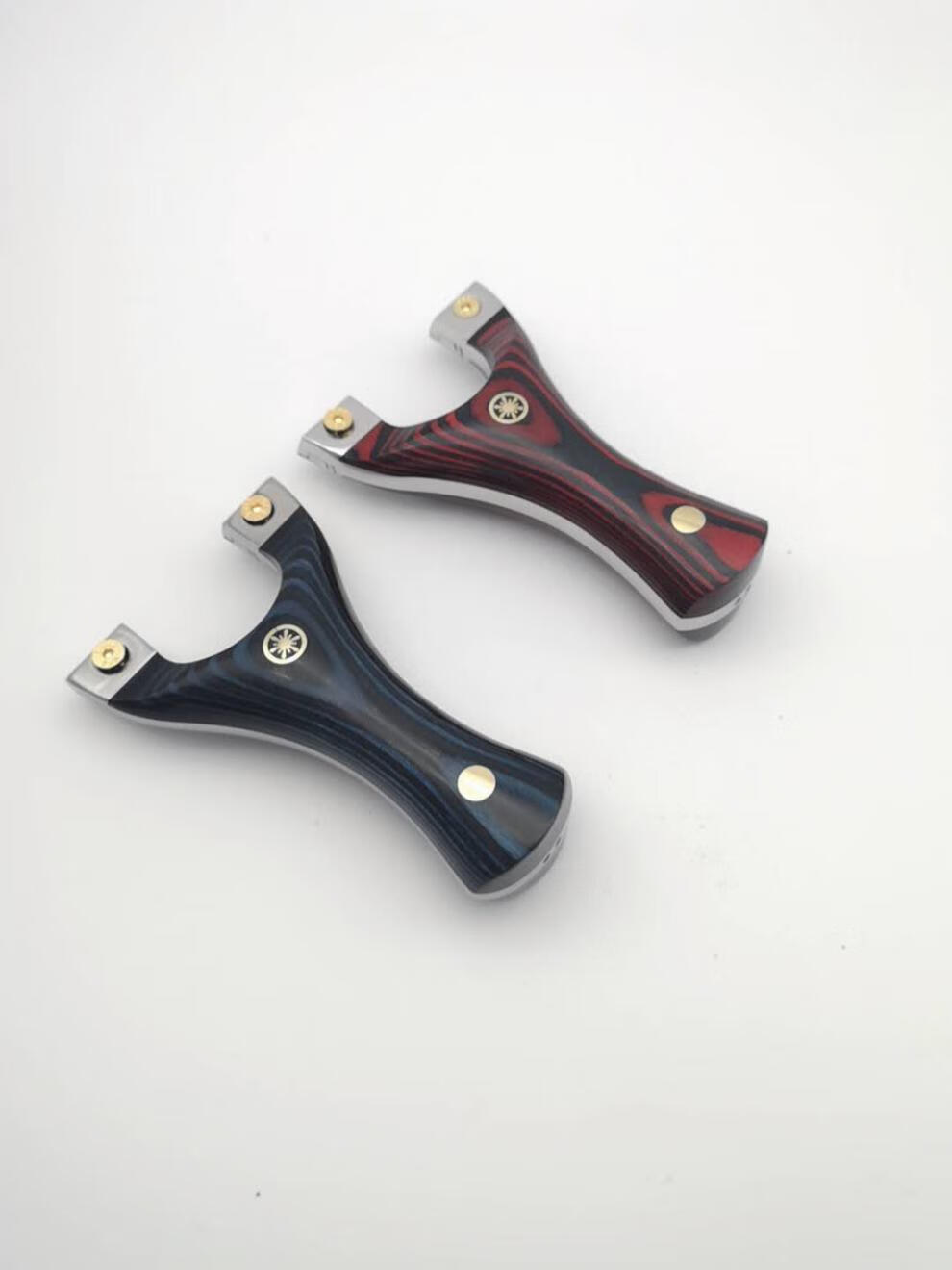 八瑞祥 竞技弹弓淮式贴片弹弓钛钢钛合金免绑快压夹片弓野外竞技扁皮g