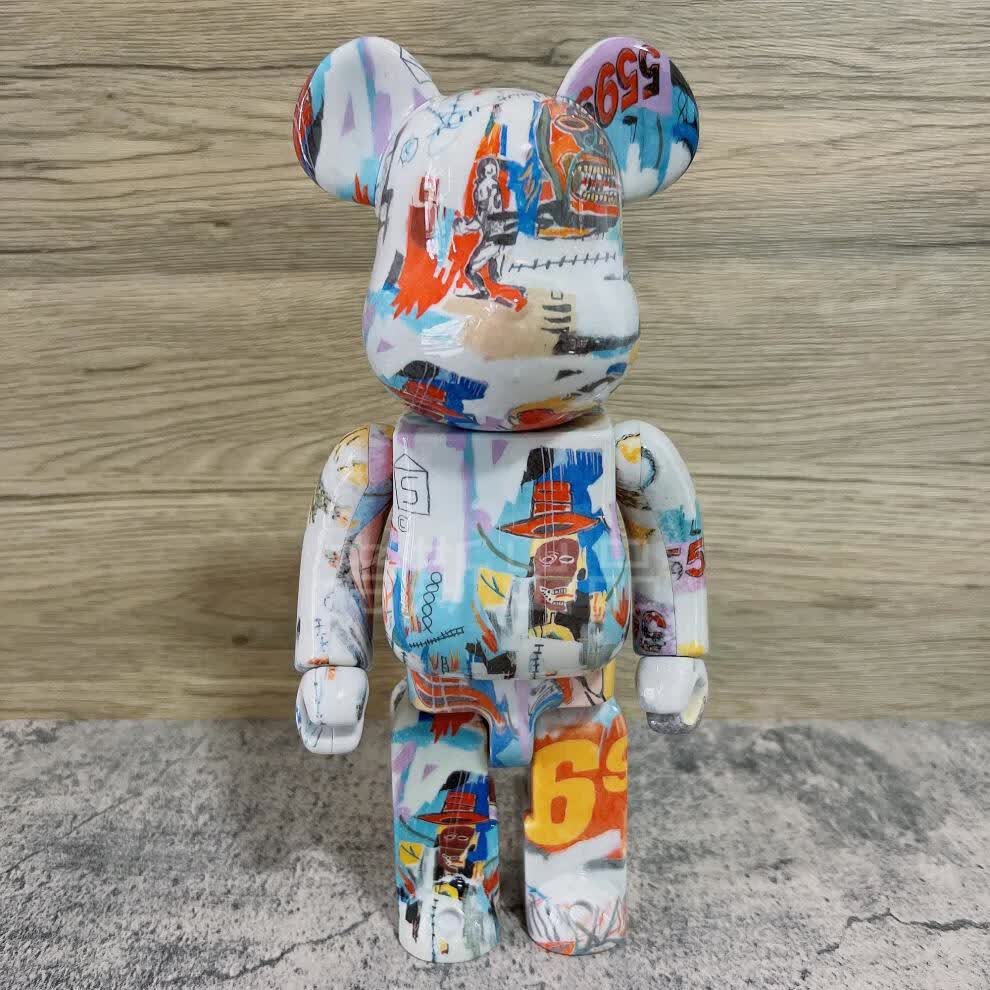 七夕情人节安迪沃霍尔 巴斯奎特四代暴力熊摆件积木熊潮玩公仔【图片
