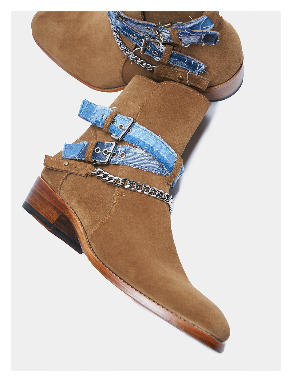 复古反绒小牛皮 西部牛仔靴 升级 英国c.f.stead 37