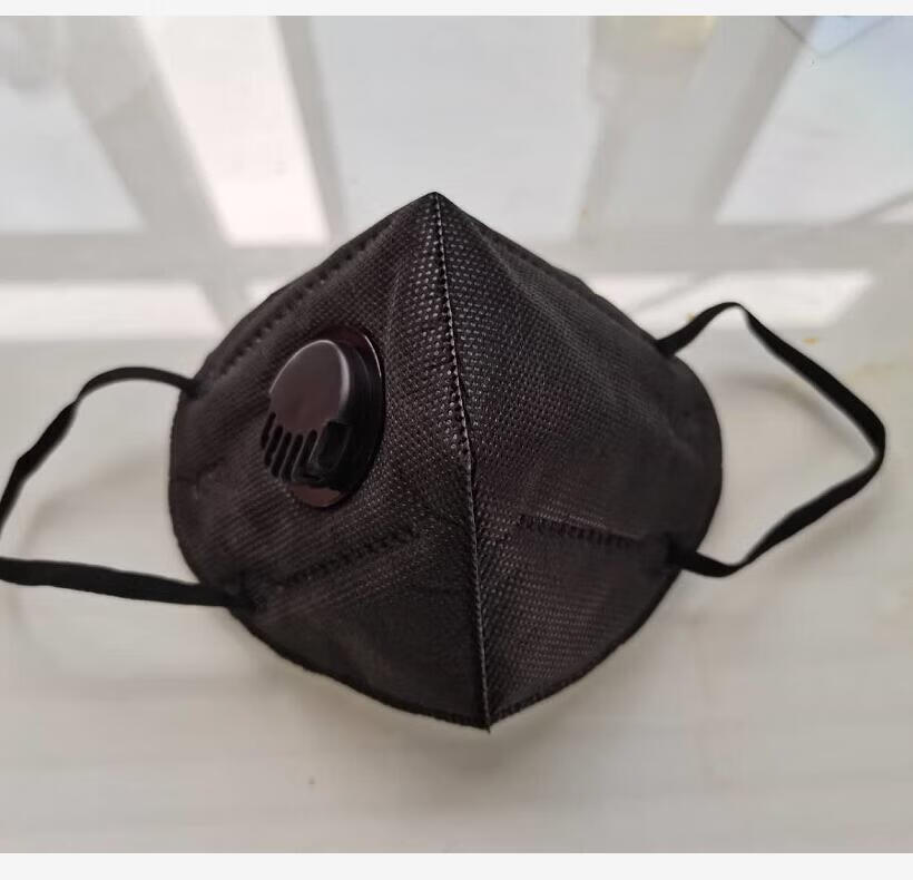 带呼吸阀独立包装粉黑色非医用口罩kn956层带呼吸阀粉色120片带海绵条