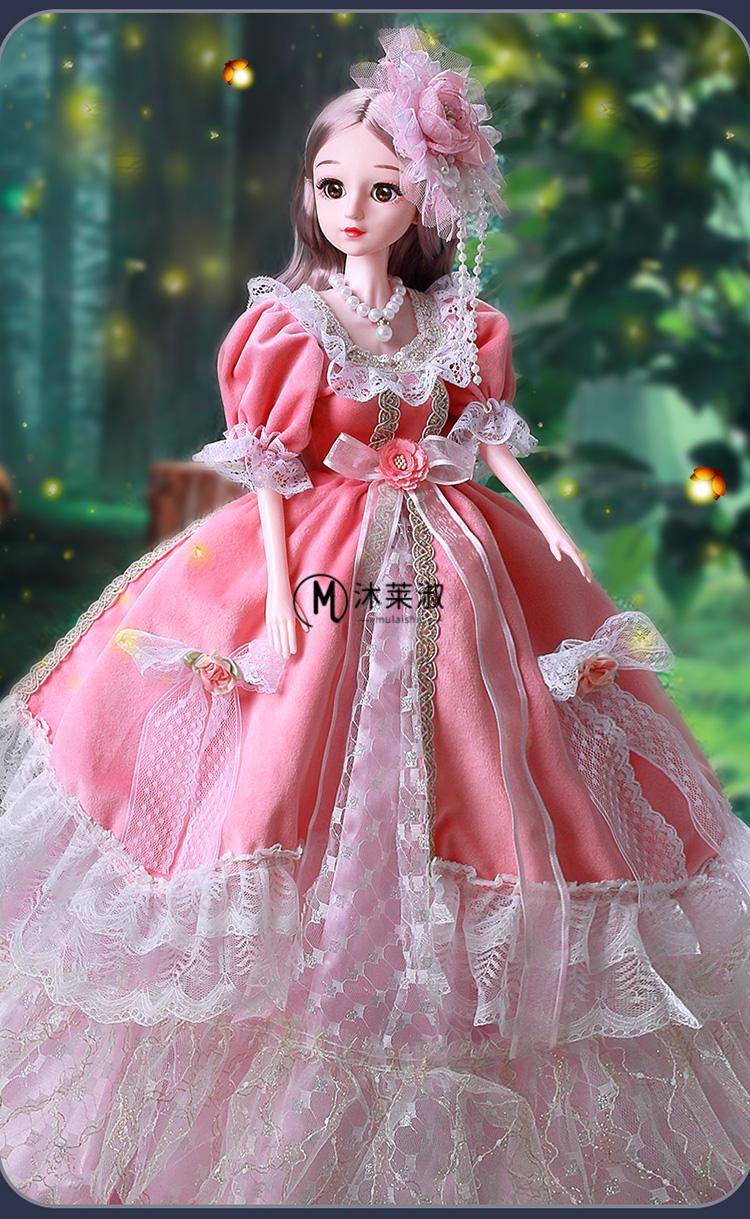 2022新款迪士尼芭比娃娃3岁80厘米小魔仙芭比洋娃娃套装女孩生日礼物