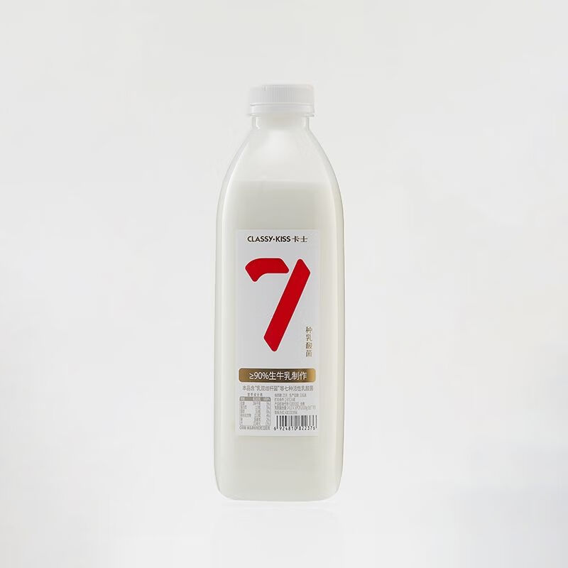 卡士酸奶新品家庭分享装1kg大瓶0酸奶7种活性乳酸菌早餐牛奶卡士1kg桶