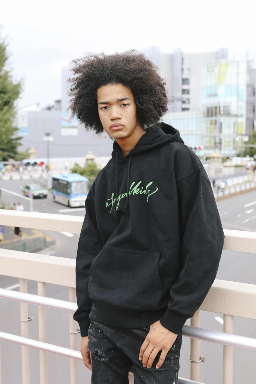 岚波fff马思唯联名afgk印花卫衣男潮afewgoodkids套头加绒连帽帽衫