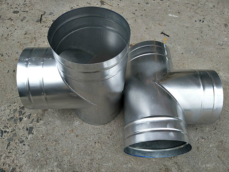 白铁皮t三通排烟管排气换气扇浴霸排气管排风管三通接头100-300mm定制