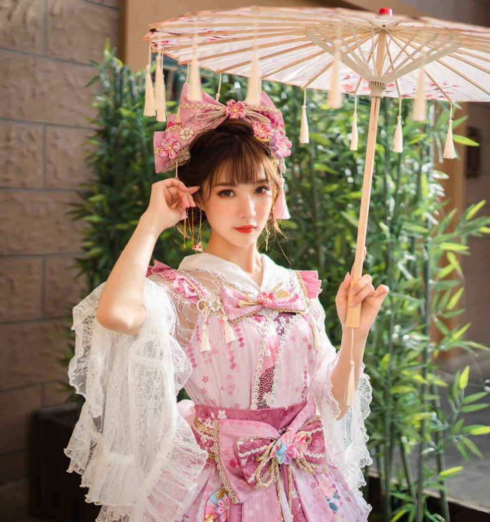 洛丽塔和风现货当天发fs全款 正腰款落樱猫屿lolita和风jsk羽织内搭