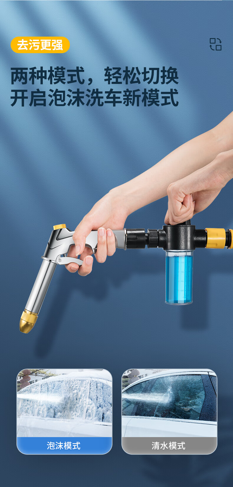 喷水枪高压洗车水枪头神器高压强力增压喷枪接水龙头自来水家用洗地