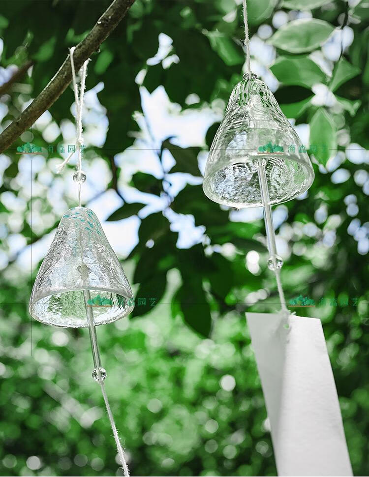 鑫事顺 日本手作玻璃樱花风铃铃铛创意卧室挂件冥想夏日和风挂饰门饰