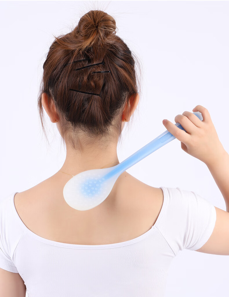 经络拍养生拍拍痧板硅胶按摩棒锤筋络拍痧敲背锤健身拍打器材yz 蓝色