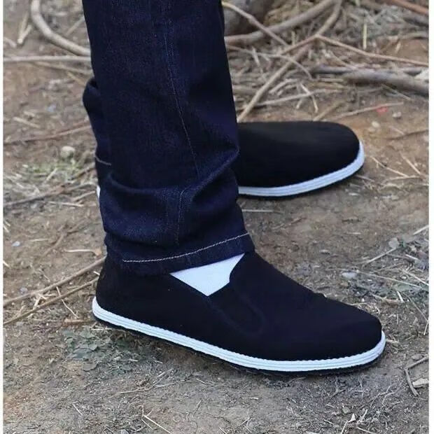 诗语香@民路宝3579军板黑布47-48特大号松紧军单千层底劳动黑布联名款