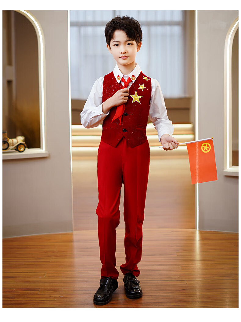 儿童朗诵比赛服装国庆节合唱服中小学生儿童演讲比赛朗诵演出服装