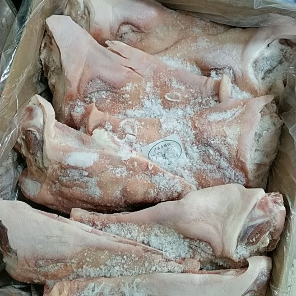 宏嘉睿 生鲜新鲜冷冻生猪头带骨猪头肉猪脸肉劈开猪头20斤干净 广东
