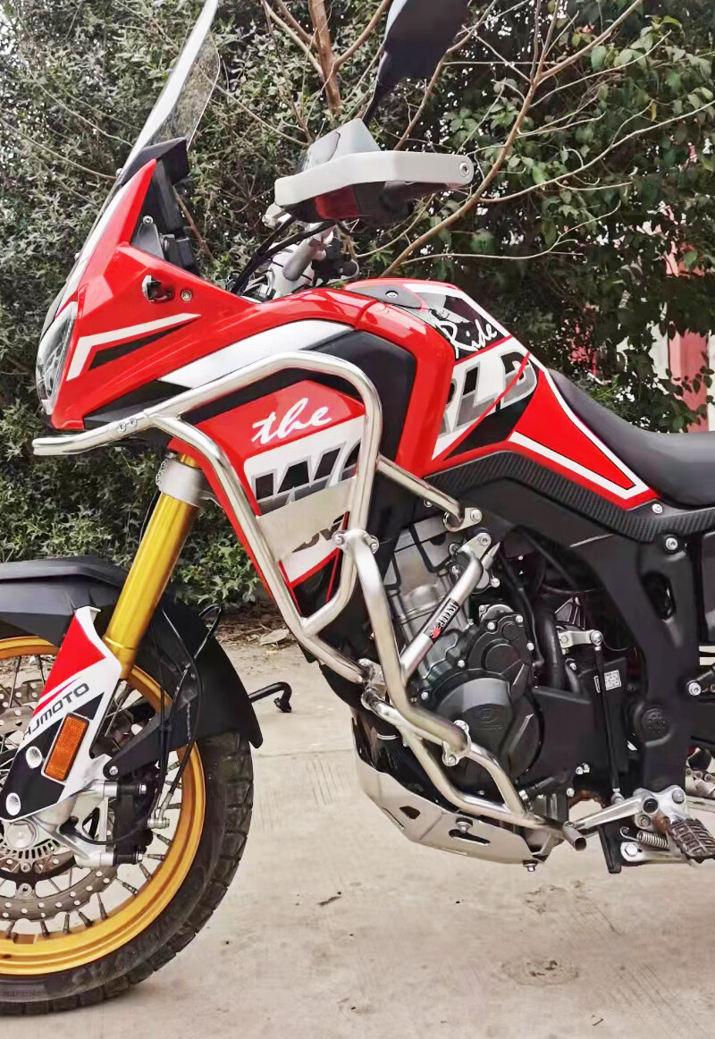 恒舰大海道500adv不锈钢保险杠护杠防摔保护发动机铝合金三箱 黑色