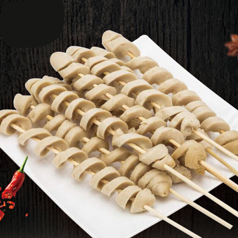 恬女神手工面筋串商用烧烤炸串食材半成品60串面筋串手撕烤面筋串手工