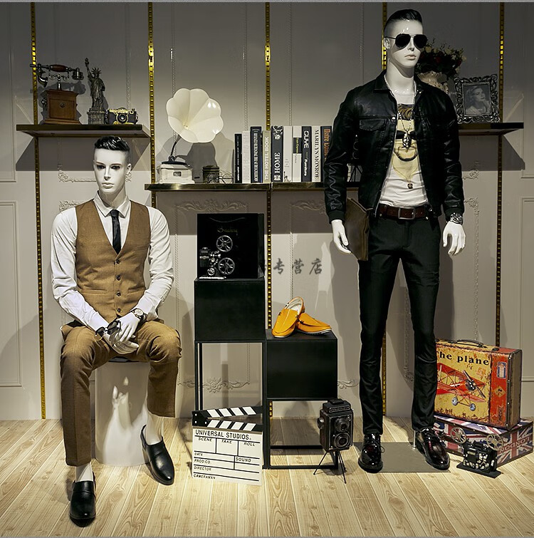 靓仔男装模特道具全身服装店婚纱橱窗展示西装假人体模特道具男生活日