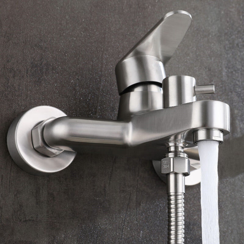 冷热混水阀304不锈钢淋浴卫生间洗澡花洒暗装三联浴缸冷热水龙头304