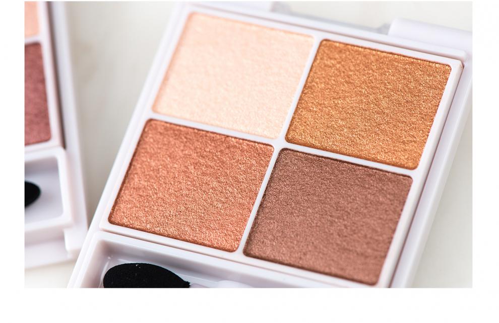 canmake井田四色眼影盘 丝滑光泽金棕粉大地色巧克力眼影盘 03#金橘棕