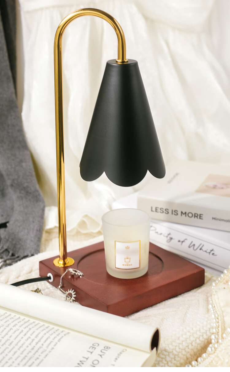 野兽派香薰融蜡灯铃兰复古浪漫金属可调节卧室摆件香薰氛蜡烛台灯