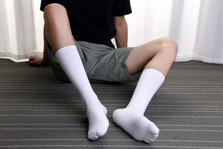 西装袜男加长筒黑白控袜子纯色正装西服配皮鞋韩版潮