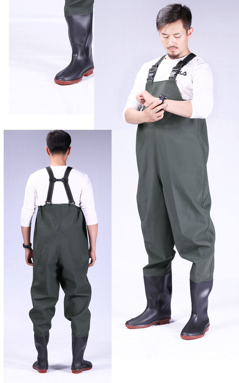 arctic queen下水裤男 加厚半身全身水库捞鱼服捕鱼雨裤连体防水衣服