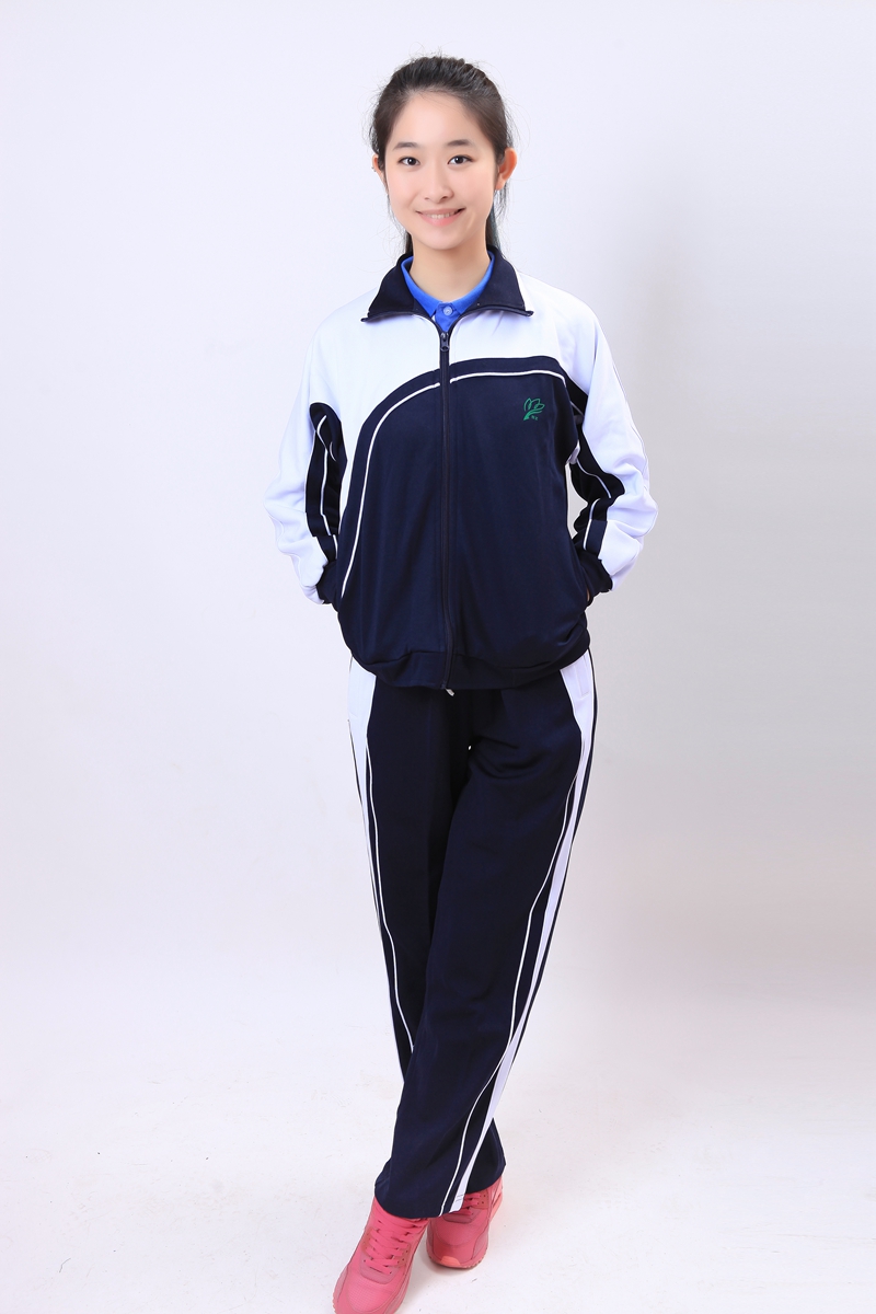 深圳市校服莎臣豹中学生校服女中冬运动外套155cm
