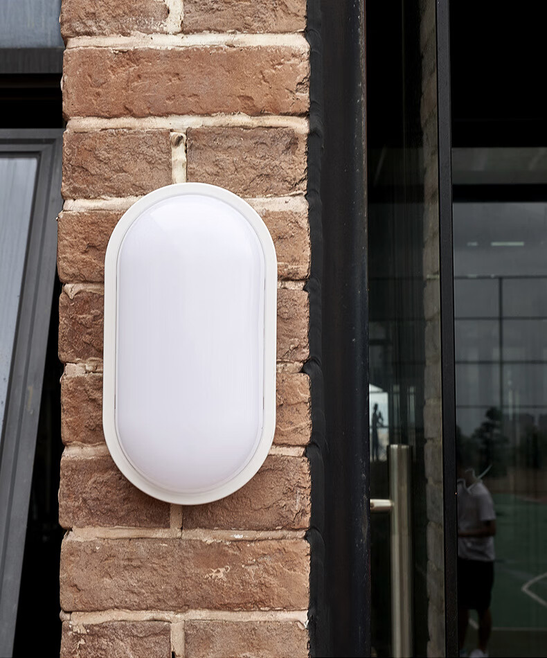 悦光斋户外防水壁灯过道走廊阳台楼梯洗手间led三防墙壁灯方形薄无框